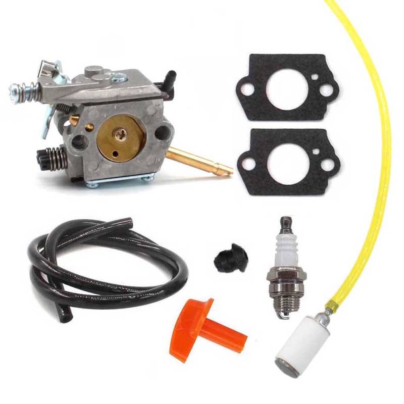 AISEN Vergaser mit Benzinschlauch Zündkerze für STIHL H24D FS48 FS52 FS66 FS81 FS106 FS108 FR106 FR108 WALBRO WT-45-1 WT-45/4126 120 0600 von AISEN