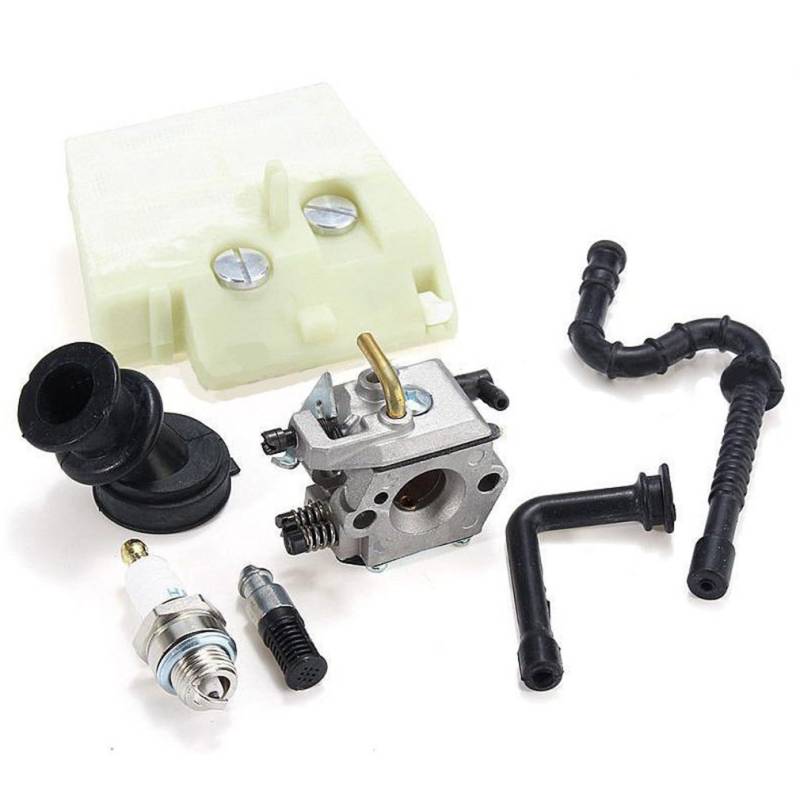 AISEN Vergaser mit Luftfilter Benzinschlauch Zündkerze für 024 026 MS240 MS260 MS 240 260 Kettensäge Motorsäge Walbro WT194 von AISEN