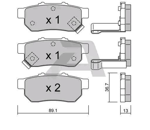 AISIN Bremsbelagsatz HONDA BPHO-2900 43022S3D01,43022TF0305,43022TF0G00 43022S04E00,43022S3030,43022S3G00,43022SAAE50,43022SR3G01,43022ST7000 von AISIN