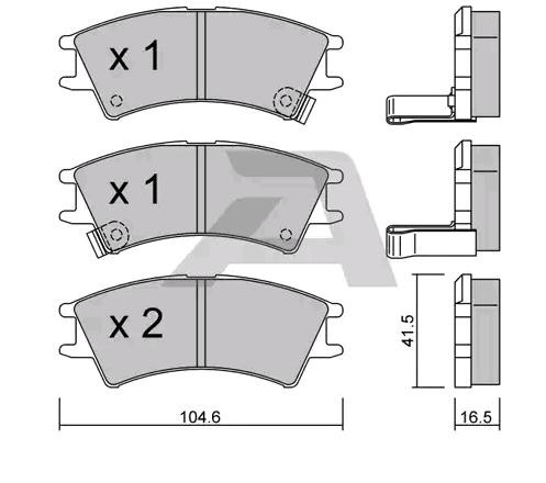 AISIN Bremsbelagsatz HYUNDAI BPHY-1903 5810102A00,5810105A10,5810105A30 von AISIN