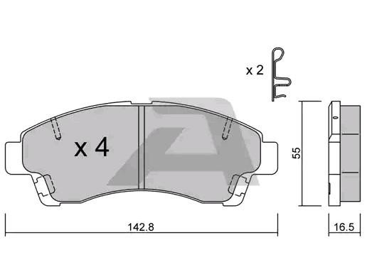 AISIN Bremsbelagsatz MAZDA BPMZ-1905 UGY13323Z,UGY93323Z Bremsbeläge,Bremsklötze,Bremssteine,Bremsbeläge & Bremsbelagsatz,Bremsklötze & Bremsbelagsatz von AISIN