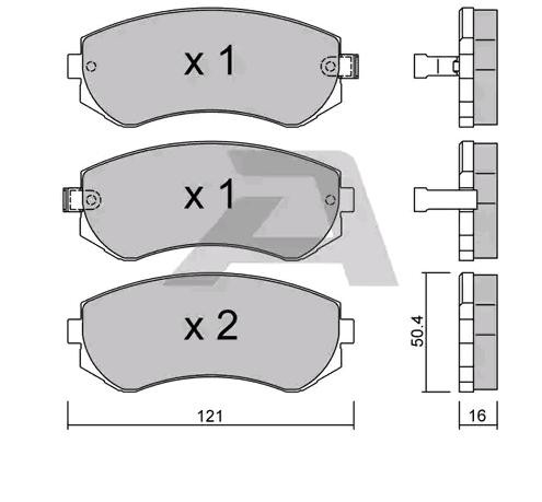 AISIN Bremsbelagsatz NISSAN BPNI-1908 44060VB190,D106040F90,4106034Y90 4106040F94,D106M2N290,410602N392,44060VC090,D106M40F94,D4060VC090,D4060VC290 von AISIN