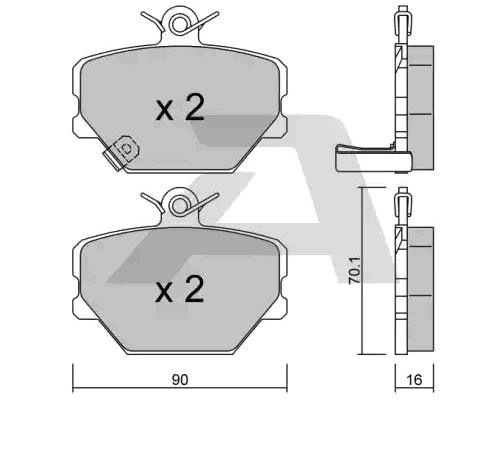 AISIN Bremsbelagsatz SMART BPMB-1001 4514210210,0001431V003,0004200505 C0001431V003000000,0001431V004000000,4514210010,1431V003000000,4145960002 von AISIN