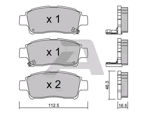 AISIN Bremsbelagsatz TOYOTA,DAIHATSU BPTO-1916 0446552070,0446552130,0446552140 0446552040,0446552041,0446552050,0446559020,0446552052,0446552090 von AISIN