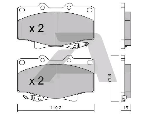 AISIN Bremsbelagsatz TOYOTA,LEXUS BPTO-1918 0449160170,0449160180,0446560020 0446560110,04465YZZAL,0449160150,0449160160 AISIN Bremsbelagsatz TOYOTA,LEXUS BPTO-1918 0449160170,0449160180,0446560020 0446560110,04465YZZAL,0449160150,0449160160 von AISIN
