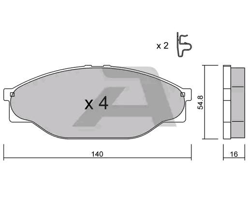 AISIN Bremsbelagsatz TOYOTA BPTO-1913 0446523040,0446526030,0446526051 0449126280,0449126250,0449126310,0446526040,0446526050,0446535220,0446535270 von AISIN