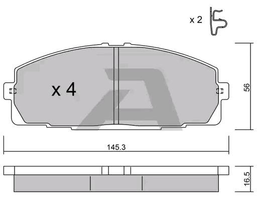 AISIN Bremsbelagsatz TOYOTA BPTO-1914 0446526020,0449126340,0446525040 0446526070,0446526180,0446526240,0446526390,0449126110,0449126320,0446526250 von AISIN