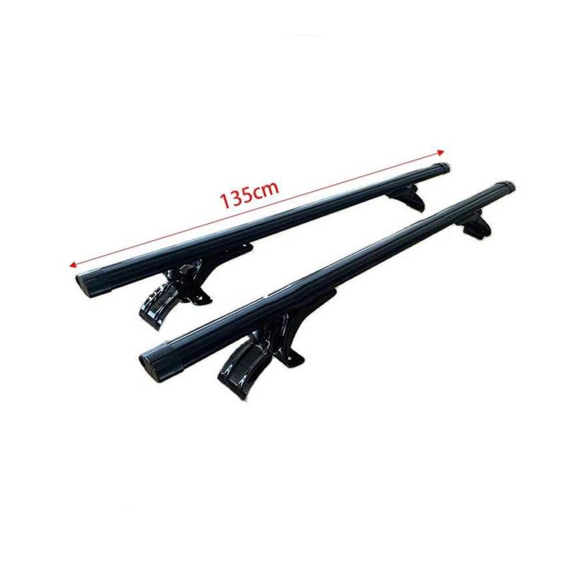 Auto Gepäckträger Dachgepäckträger 125CM 135CM Universal Für Limousine Limousine Auto Dach Racks Kit Dach Schiene Aluminium Legierung Querstange Gepäck Träger(135CM Black) von AJHJET