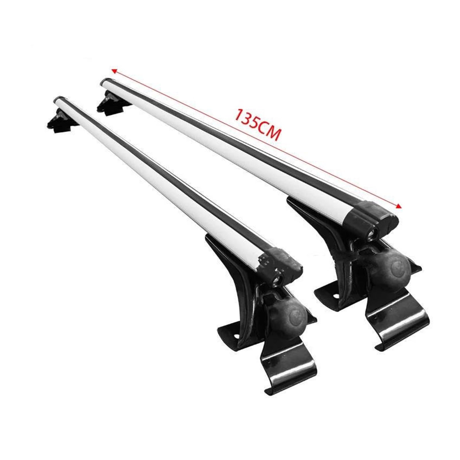 Auto Gepäckträger Dachgepäckträger 125CM 135CM Universal Für Limousine Limousine Auto Dach Racks Kit Dach Schiene Aluminium Legierung Querstange Gepäck Träger(135CM Sliver) von AJHJET