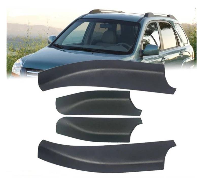 Auto Gepäckträger Dachgepäckträger Dach Gepäckträger Bar Schiene Ende Shell Abdeckung Dach Rack Schutz 87291-2F000 87292-1F000 Für Kia Für Sportage 2004 2005 2006 2007(4Pcs Front Rear) von AJHJET