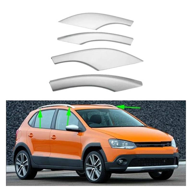 Auto Gepäckträger Dachgepäckträger Für VW Für Cross Für Polo 2007 2008 2009 2010 2011 Auto Dach Gepäck Rack Schutz Abdeckung Kappe Deckel(Rear Left) von AJHJET