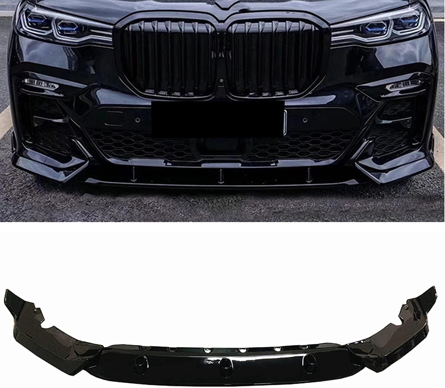 Auto Frontspoiler für BMW G07 X7 M Sport 2019-2022, Frontstoßstangenlippen Kinns Splitter Body Kit Antikollisions Zubehör von AJIH