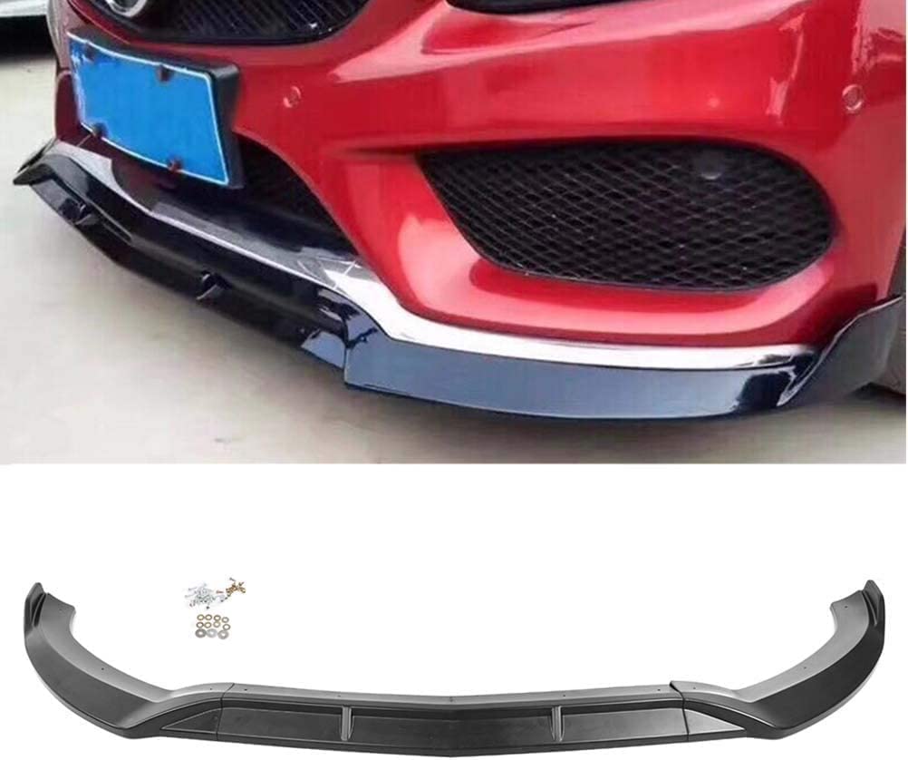 Auto Frontspoiler für Mercedes Benz W205 C-Class C300 C200 C180 2015 2016 2017, Frontstoßstange Lip Spoiler Car Front Bumper Anti Kollisionsschutz von AJIH