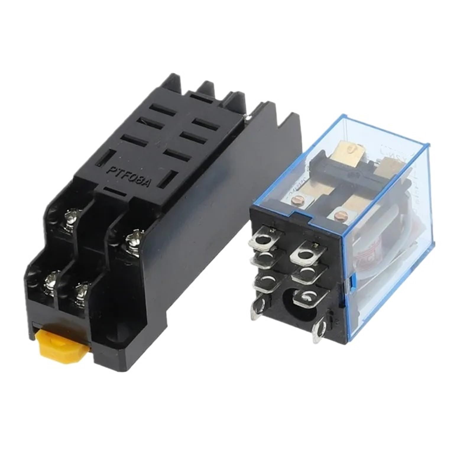 1 STÜCKE 12 V 24 V 36 V 110 V 220 V 380 V DC/AC 10A 8-polige Spulenspannung Relais DPDT LY2NJ HH62P HHC68A-2Z Mit Sockel Basis(AC 12V) von AJKDQDDE