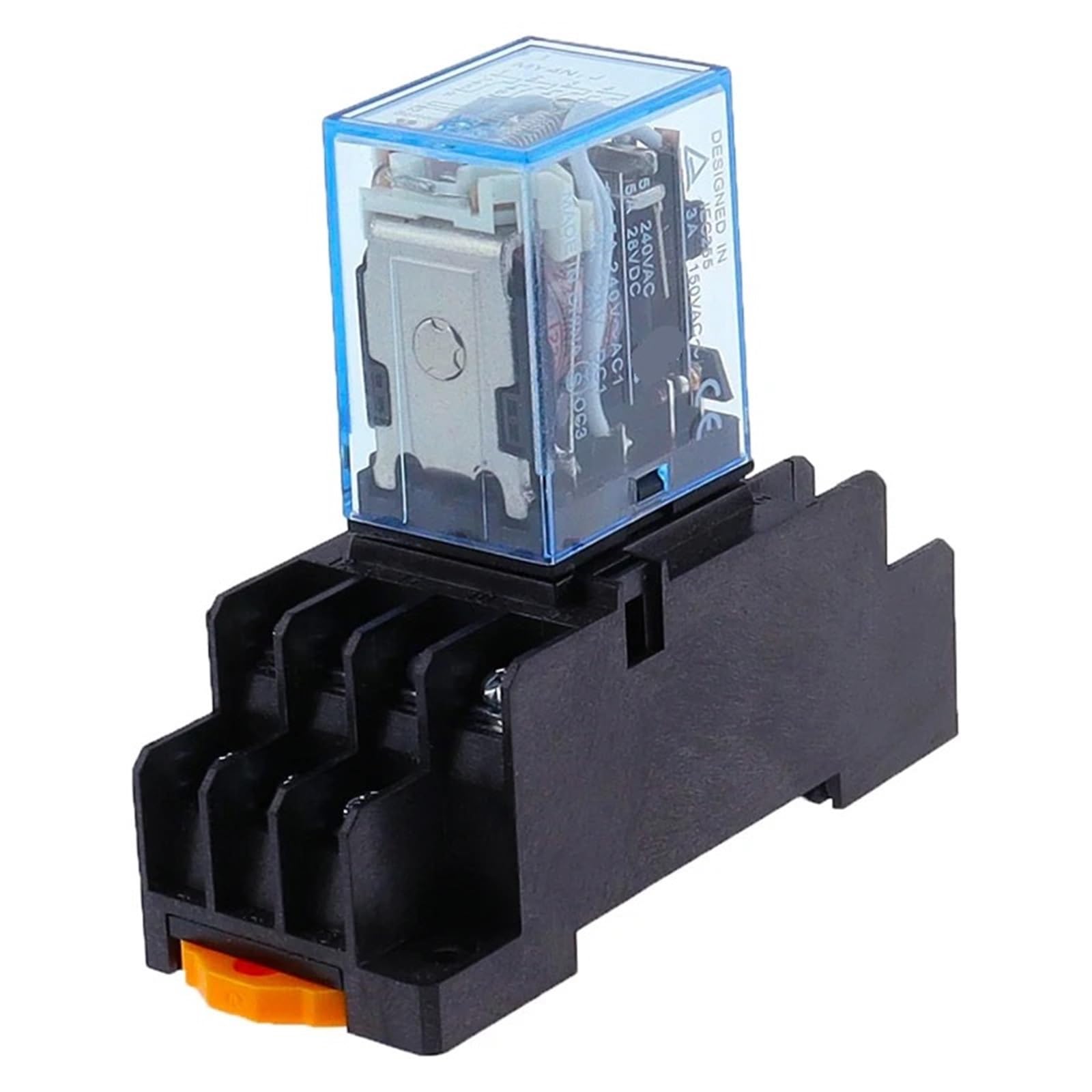 1 STÜCKE MY4 Elektromagnetisches Relais Leistungsrelais DC12V DC24V AC110V AC220V Spule 4NO 4NC Schiene 14 Pins mit Basis(DC,24V) von AJKDQDDE