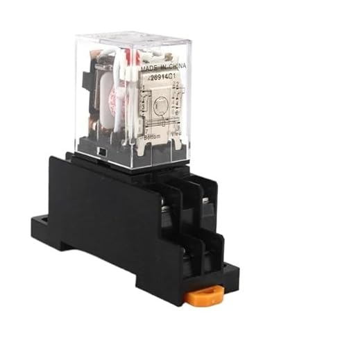 1 STÜCKE Zwischenrelais HH62P LY2NJ 10A Elektromagnetisches Relais AC/DC12V24V AC110V 220 V 380 V Mit 8 pins Sockel basis PTF08A(With socket,DC 24V) von AJKDQDDE