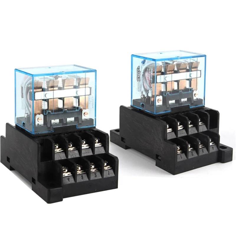 1 STÜCKE Zwischenrelais HH64P LY4NJ 10A Micro Elektromagnetische Relais ACDC12V24V AC110V 220 V 380 V Mit 14 pins Sockel basis PTF14A(With socket,DC 24V) von AJKDQDDE