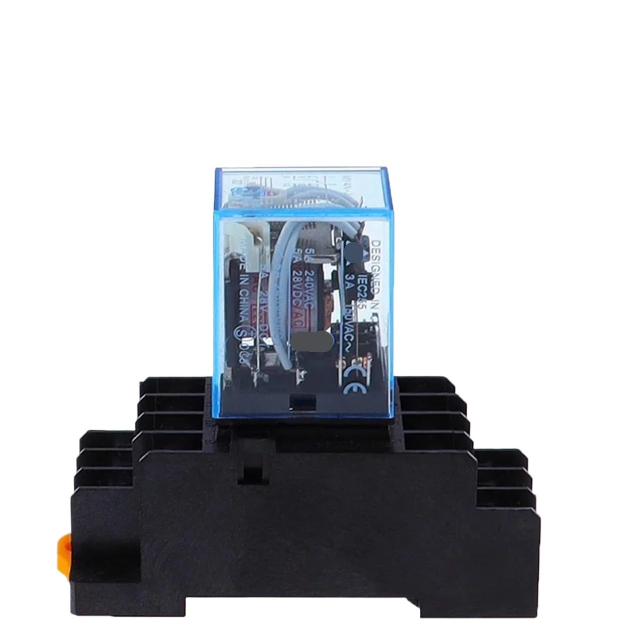 1 Satz MY4-Relais DC12V DC24V AC110V AC220V Spule 4NO 4NC Din-Schiene 14-polig mit Basis(DC,24V) von AJKDQDDE