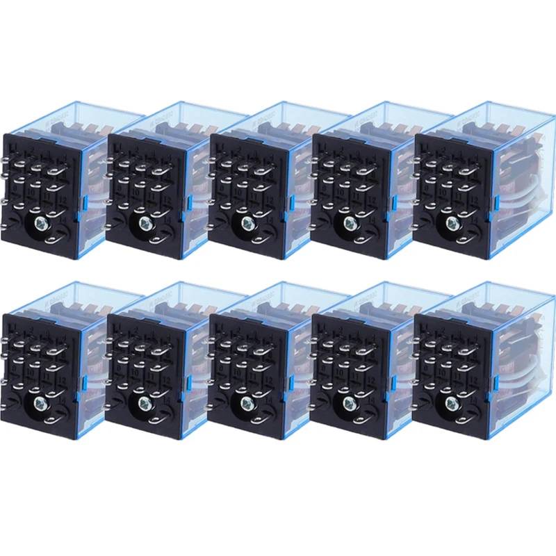 10PCS MY4NJ HH54P MY4N-J 14 Pin AC/DC 12V 24V 36V 48V 110V 220V 380V Mini Relais Zwischen Elektromagnetische Relais(DC,220V) von AJKDQDDE