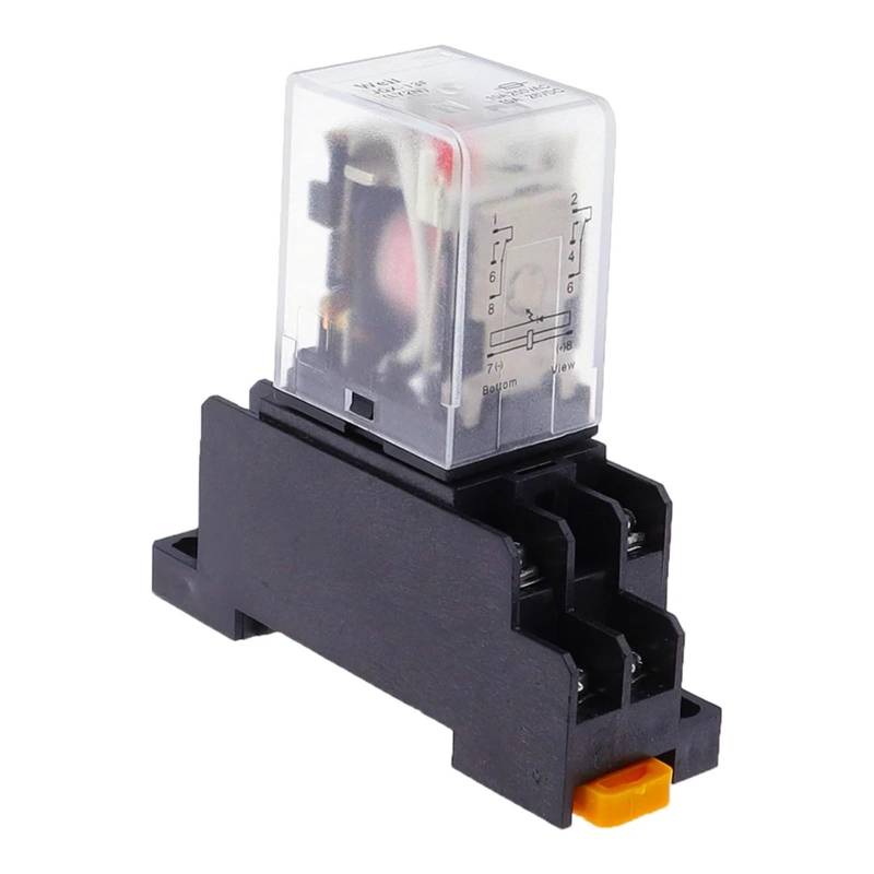 1Set Hochwertige 12V 24V DC 110V 220V AC Spule Power Relais LY2NJ DPDT 8 Pin HH62P JQX-13F Mit Sockel Basis(AC,110V) von AJKDQDDE
