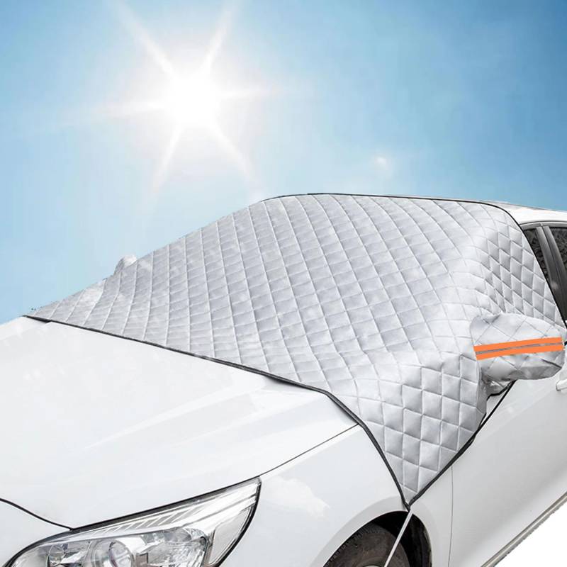 Auto Frontscheibenabdeckung, Faltbarer Sonnenschutz Auto Frontscheibe, Sonnenblende Vorne, UV-Schutz Sonnenschirm für die Windschutzscheibe für die meisten Autos von AJOHBM