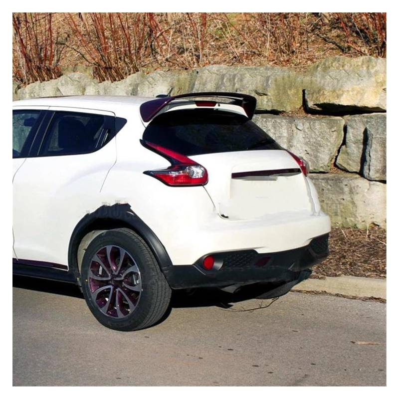 Auto Heckflügel Spoiler ABS Material Auto Heckflügel Primer Farbe Heckspoiler Für Nissan Für Juke Spoiler 2008 2009 2010 2011 2012 2013 2014 2015 Rear Spoiler Flaps(Farbe:Glossy Black) von AJQBRMB