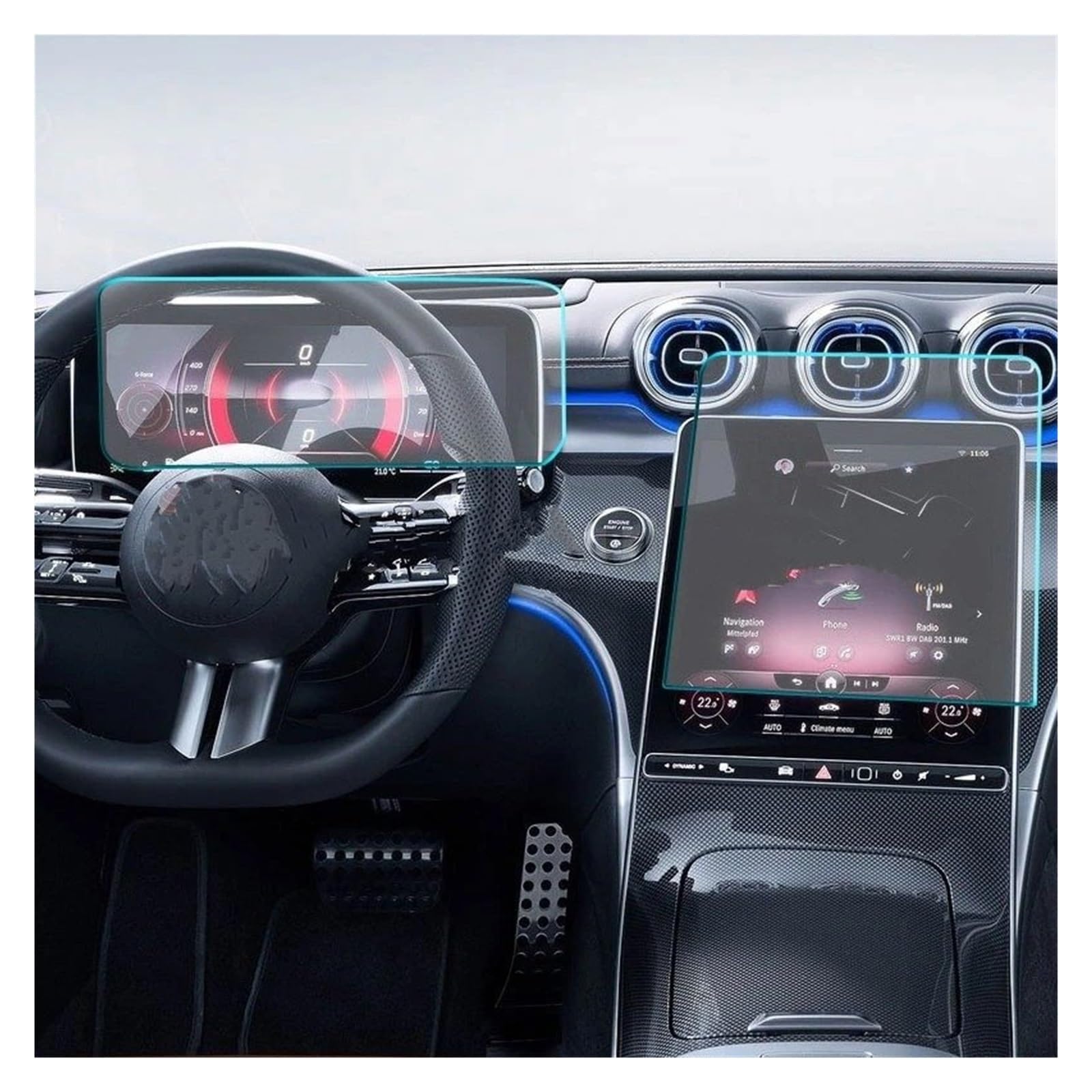 GPS Schutzfolie Auto Navigation Gehärtetes Glas LCD Screen Schutz Film Aufkleber Dashboard Schutz Für Benz Für C-Klasse Für Immobilien C220 C200 2022 Instrumententafel Schutzfolie(GPS and Instrument) GPS Schutzfolie Auto Navigation Gehärtetes Glas LCD Screen Schutz Film Aufkleber Dashboard Schutz Für Benz Für C-Klasse Für Immobilien C220 C200 2022 Instrumententafel Schutzfolie(GPS and Instrument) von AJQBRMB