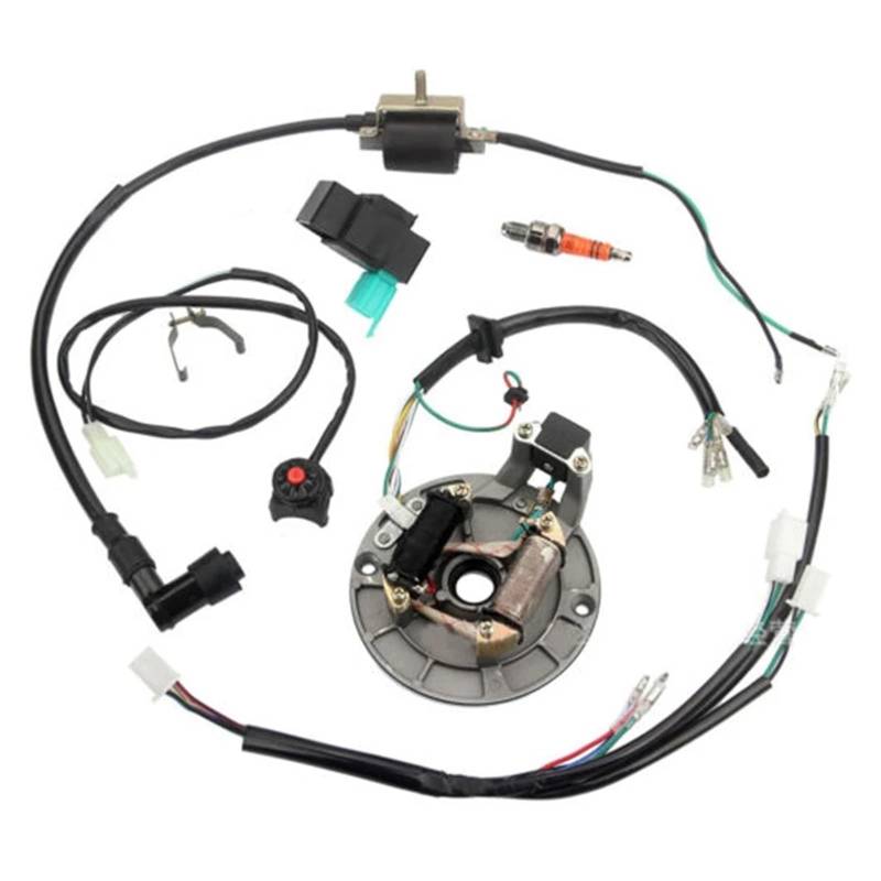 Motor Zündspule Für 50cc 70cc 110cc 125cc 4-Takt Dirt Bikes Motorrad Zündung Stator Kabelbaum Zündspule Magnetos Stator von AJQBRMB