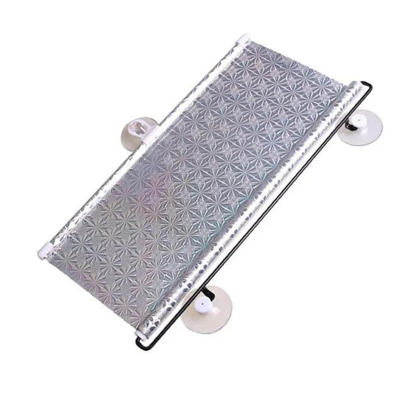 Sonnenblende Auto Auto Versenkbare Sonnenschirm Sonnenschutz Seite Fenster Windschutzscheibe Vorhang Roller Aufrollen Universal Folding Sonnenblende Blatt Fenster Sonnenschutz(45X125 Silver) von AJQBRMB