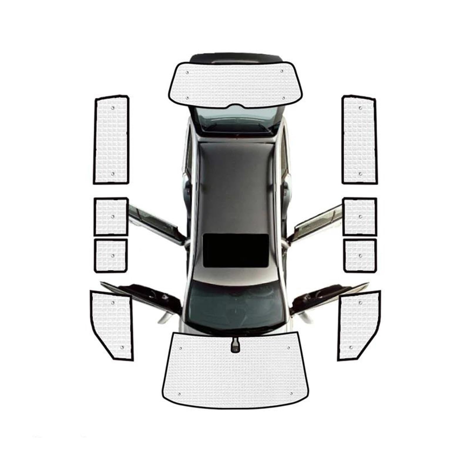 Sonnenblende Auto Auto Vollständige Abdeckung Sonnenschutz Visier Für VW Für Transporter Für T6 2022 Für Caravelle Für Multivan 2015 2016 2017 2018-2021 Fenster Sonnenschutz(All Sunshades) von AJQBRMB