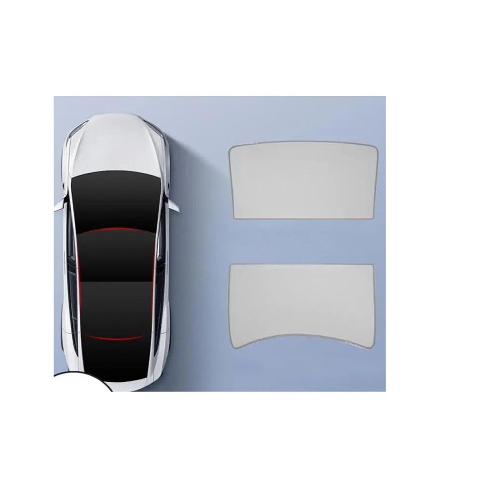 Sonnenblende Auto Für Tesla Für Modell 3 2023 2022 Sonnenschutz Glas Dach Sonnenschirm Vorne Hinten Schiebedach Windschutzscheibe UV Blind Schattierung Fenster Sonnenschutz(Style F 3) von AJQBRMB