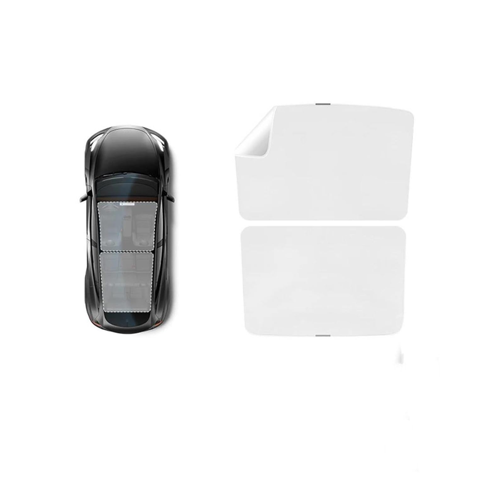 Sonnenblende Auto Für Tesla Für Modell 3 Für Modell Y Elektro Sorption Sonnenschirm EIS Tuch Schiebedach Vorne Hinten Glas Dachfenster Sonnenschutz Fenster Sonnenschutz(3) von AJQBRMB