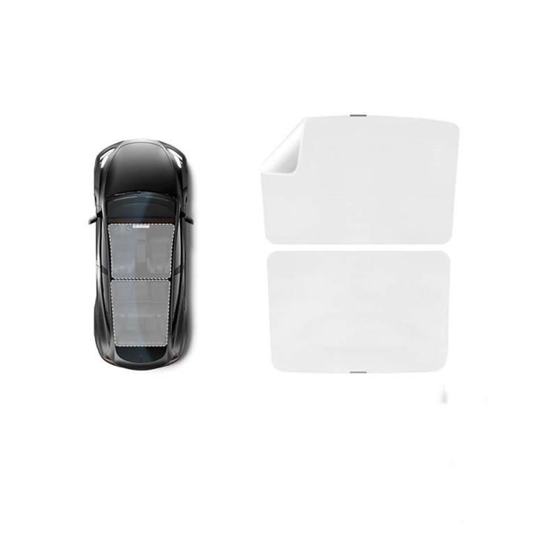 Sonnenblende Auto Für Tesla Für Modell 3 Für Modell Y Elektro Sorption Sonnenschirm EIS Tuch Schiebedach Vorne Hinten Glas Dachfenster Sonnenschutz Fenster Sonnenschutz(3) von AJQBRMB