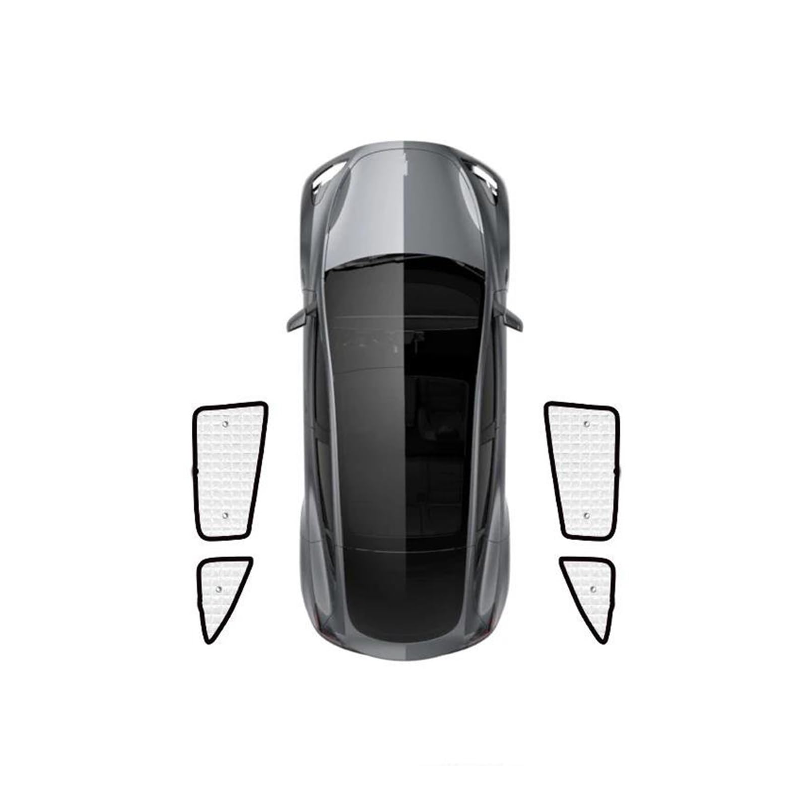 Sonnenblende Auto Für Tesla Für Modell Y 2020 2021 2022 2023 Auto Voller Fenster Sonnenschutz Visier Sonnenschirm Abdeckungen Zubehör Fenster Sonnenschutz(Rear Windows) von AJQBRMB