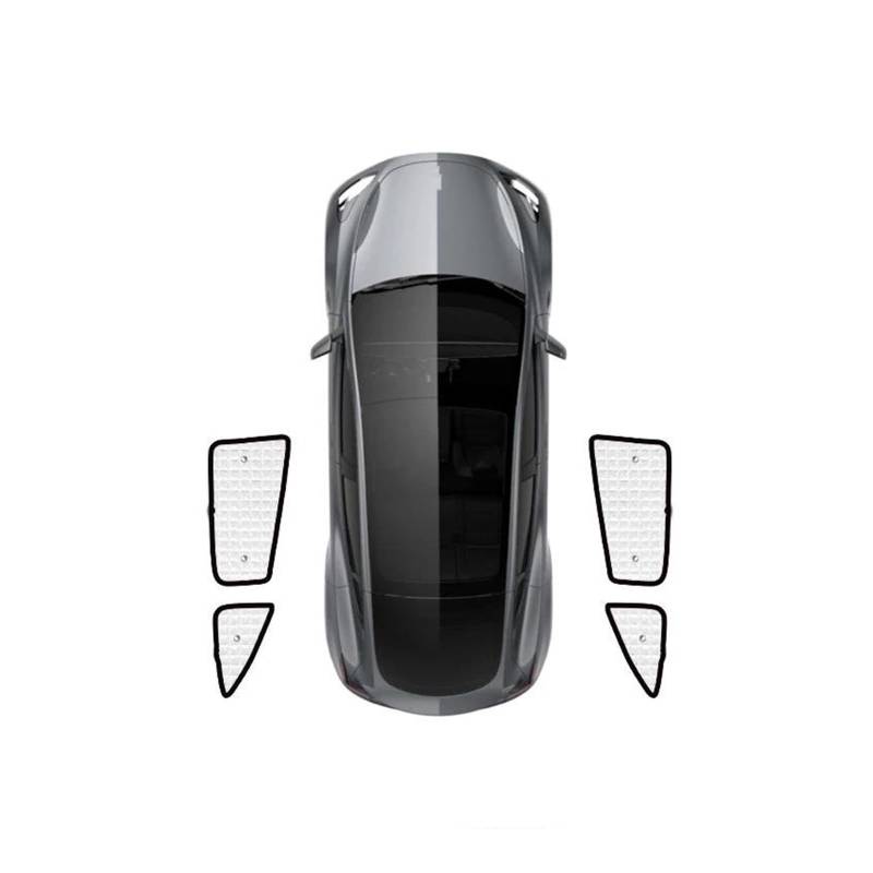 Sonnenblende Auto Für Tesla Für Modell Y 2020 2021 2022 2023 Auto Voller Fenster Sonnenschutz Visier Sonnenschirm Abdeckungen Zubehör Fenster Sonnenschutz(Rear Windows) von AJQBRMB