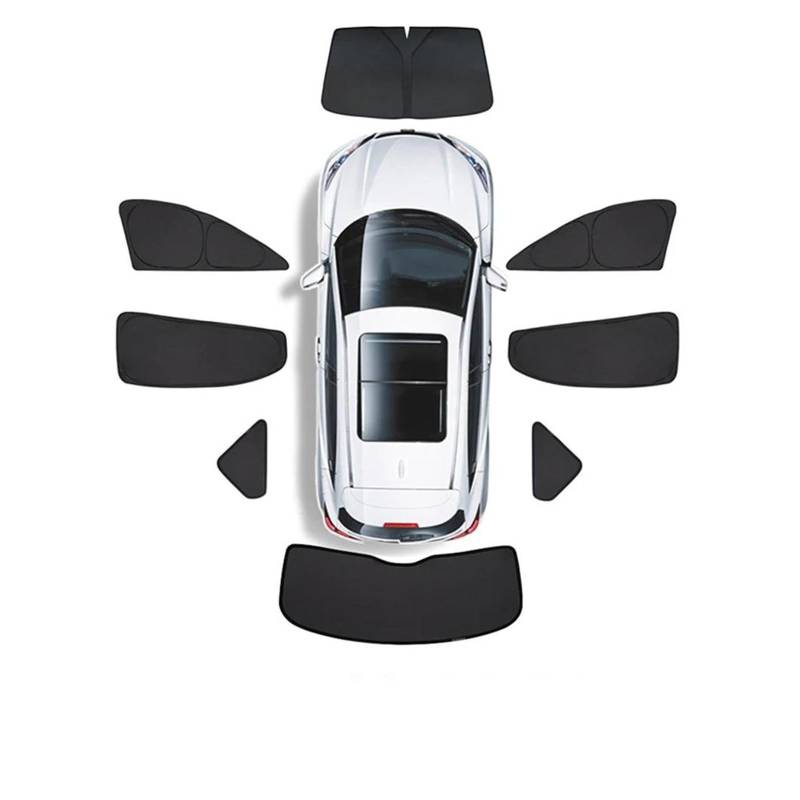 Sonnenblende Auto Für Tesla Für Modell Y Auto Privatsphäre Fenster Bildschirm Sonnenschirm Seite Fenster Sonnenschirm Vorne Heckscheibe Fenster Sonnenschutz von AJQBRMB