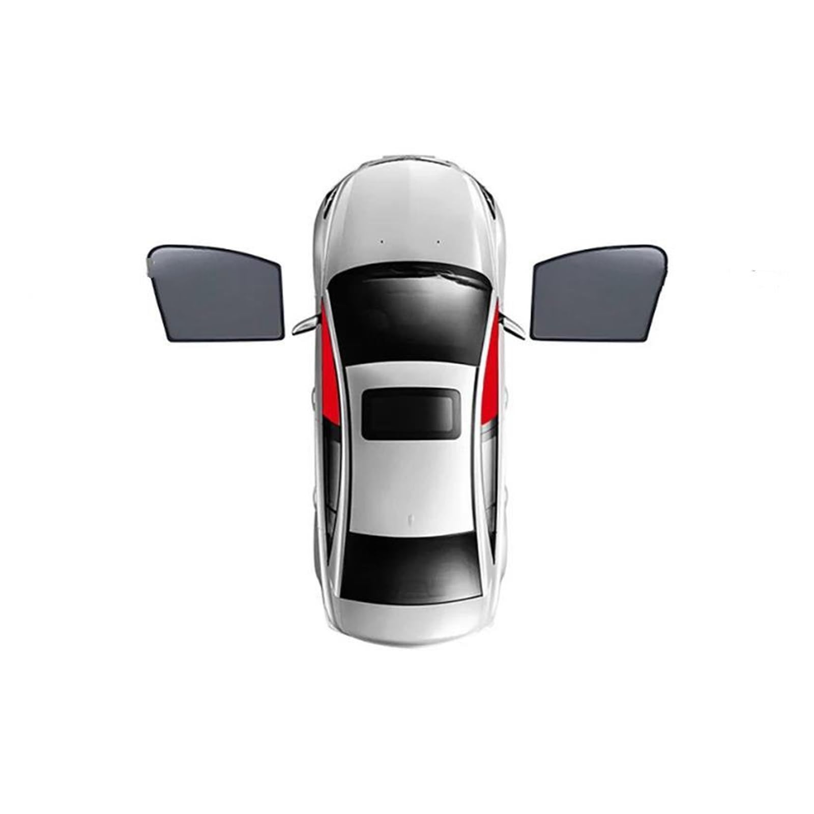 Sonnenblende Auto Für Toyota Für BZ4X Für EV 2022 2023 2024 Für EA10 Magnetische Auto Sonnenschutz Schild Frontscheibe Rahmen Vorhang Sonne Schatten Fenster Sonnenschutz(2PCS Front) von AJQBRMB