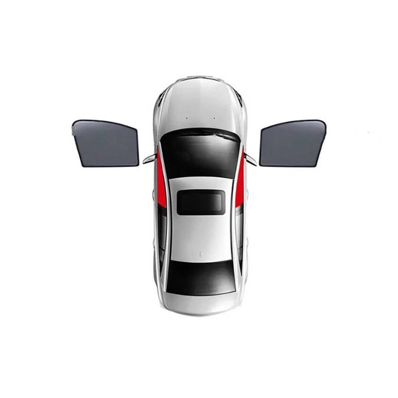 Sonnenblende Auto Für Toyota Für BZ4X Für EV 2022 2023 2024 Für EA10 Magnetische Auto Sonnenschutz Schild Frontscheibe Rahmen Vorhang Sonne Schatten Fenster Sonnenschutz(2PCS Front) von AJQBRMB