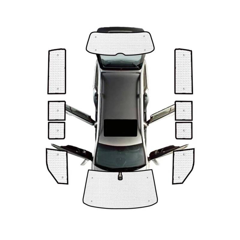 Sonnenblende Auto Für VW Für Transporter Für Caravelle Für Multivan Für Doubleback Für T5 2003-2015 Volle Abdeckungen Sonnenschutz Auto Visier Fenster Sonnenschutz(All Sunshades SWB) von AJQBRMB