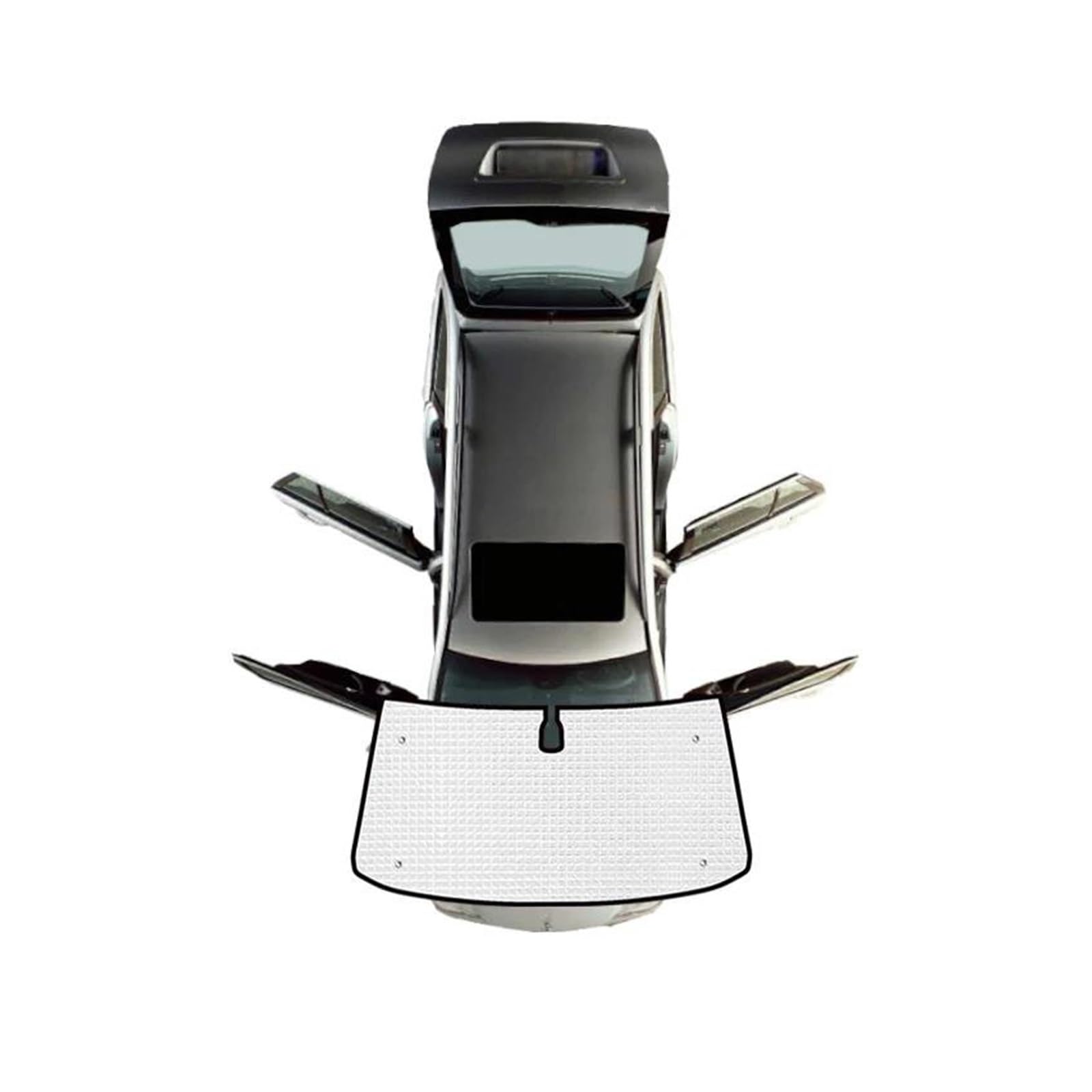 Sonnenblende Auto Für VW Für Transporter Für Caravelle Für Multivan Für Doubleback Für T5 Für LWB 2003-2015 Volle Abdeckungen Sonnenschirme Sonnenschutz Fenster Sonnenschutz(Front Windshield) von AJQBRMB