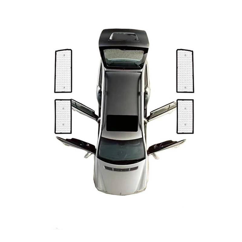 Sonnenblende Auto Für VW Für Transporter Für Caravelle Für Multivan Für Doubleback Für T6 2015-2022 Auto Vollständige Abdeckung Sonnenschirme Fenster Sonnenschutz(Rear Windows) von AJQBRMB