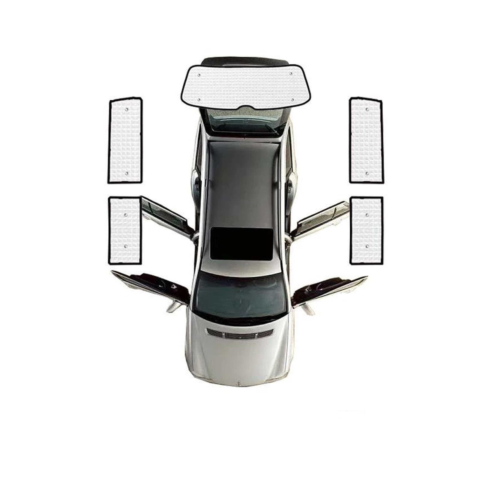 Sonnenblende Auto Für VW Für Transporter Für Caravelle Für Multivan Für Doubleback Für T6 2015-2022 Auto Vollständige Abdeckung Sonnenschirme Fenster Sonnenschutz(Rear sunshades) von AJQBRMB