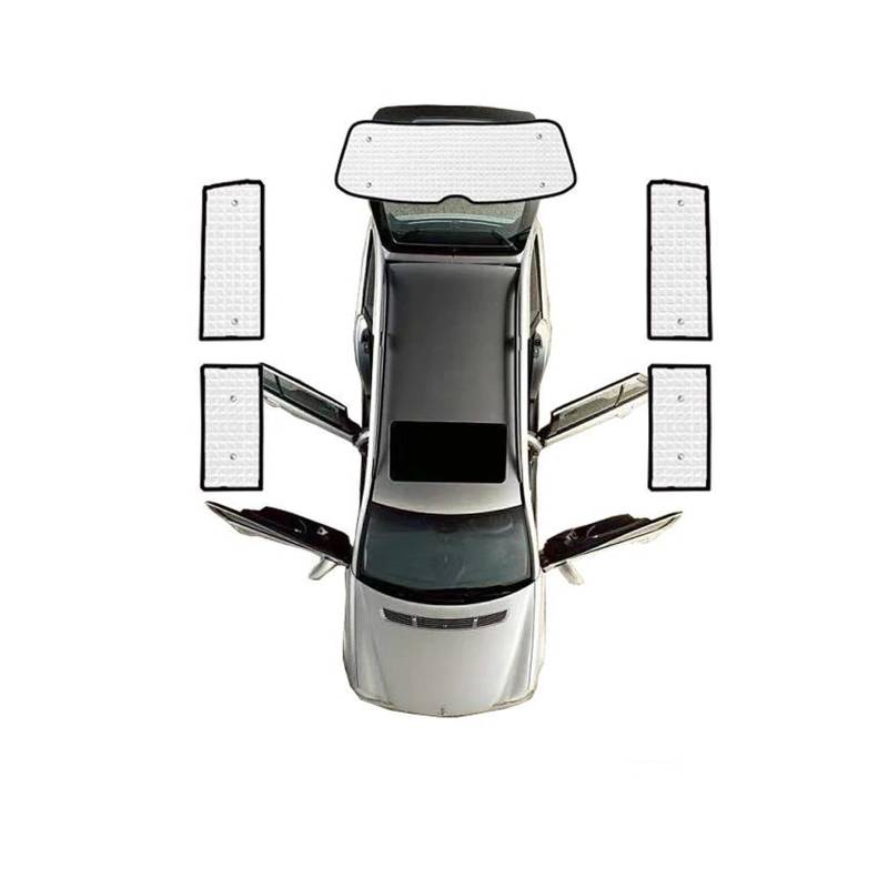 Sonnenblende Auto Für VW Für Transporter Für Caravelle Für Multivan Für Doubleback Für T6 2015-2022 Auto Vollständige Abdeckung Sonnenschirme Fenster Sonnenschutz(Rear sunshades) von AJQBRMB