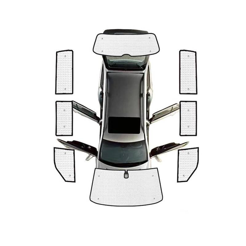 Sonnenblende Auto Für VW Für Transporter Für T5 Für Caravelle Für Multivan Für Doubleback 2003-2015 SWB Volle Abdeckungen Sonnenschirme Auto Visier Fenster Sonnenschutz(All Sunshades) von AJQBRMB