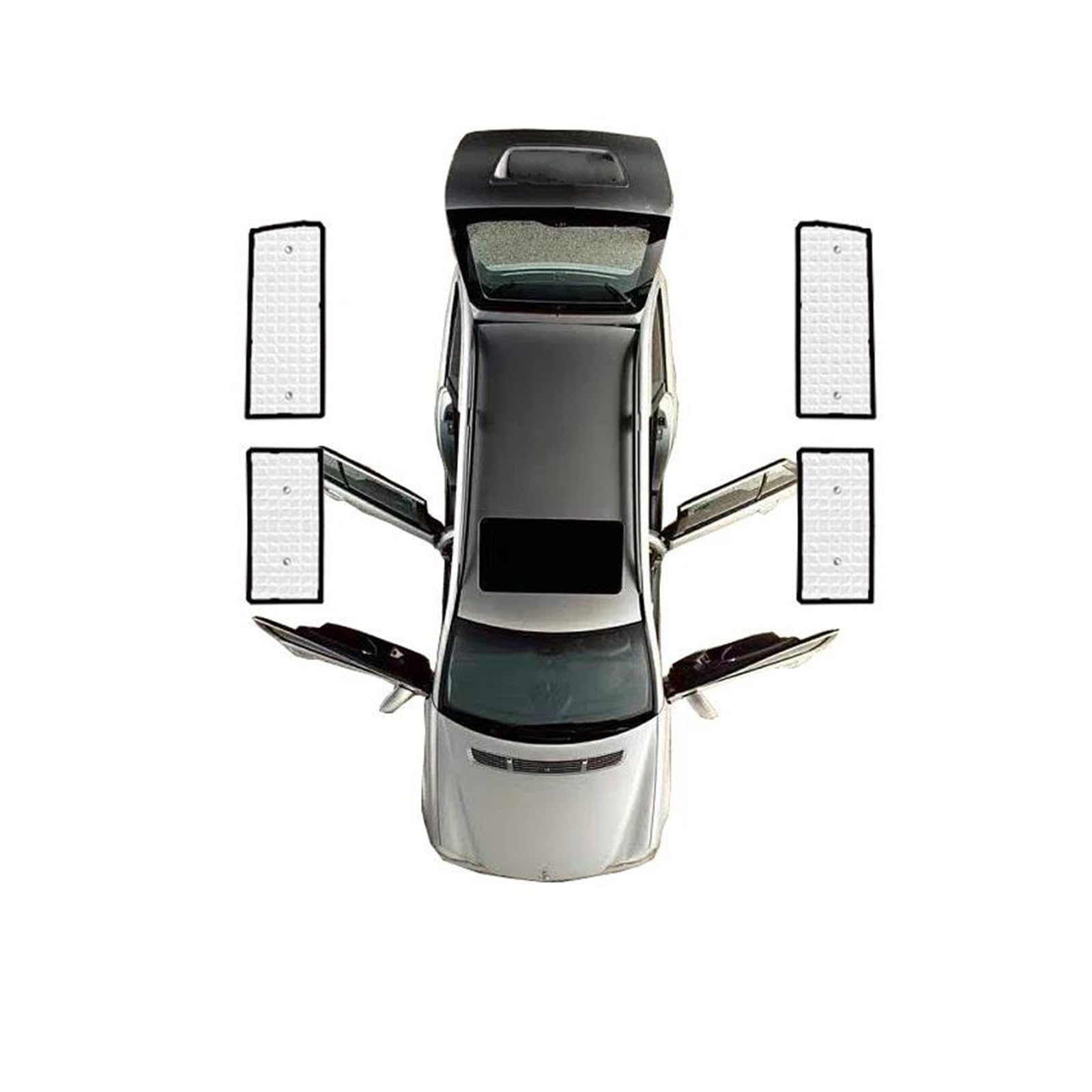 Sonnenblende Auto Für VW Für Transporter Für T6 Für LWB 2015-2023 Volle Fenster Sonnenschutz Auto Windschutzscheibe Sonnenschutz Visier Fenster Sonnenschutz(Rear Windows) von AJQBRMB
