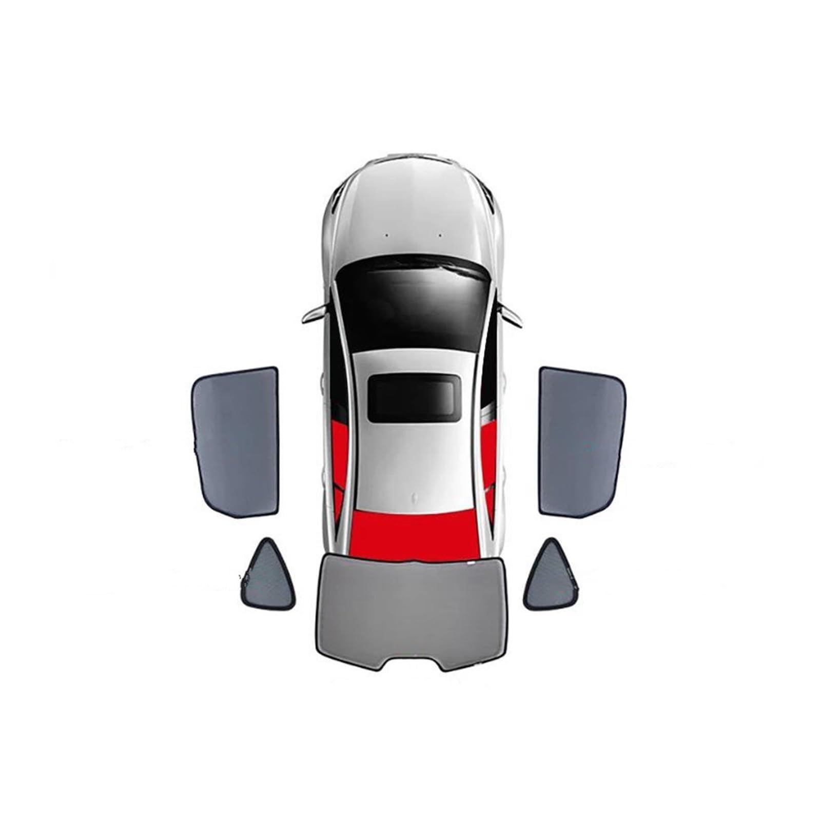Sonnenblende Auto Magnetische Auto Sonnenschutz Schild Frontscheibe Hinten Seite Baby Fenster Sonnenschutz Für Ford Für Kuga Für Escape 2020 2021 2022 Fenster Sonnenschutz(5 Rear Train Back) von AJQBRMB