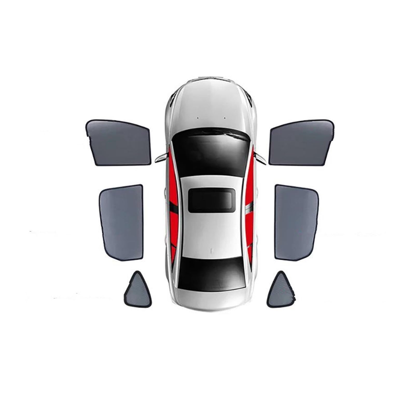 Sonnenblende Auto Magnetische Auto Sonnenschutz Schild Frontscheibe Hinten Seite Baby Fenster Sonnenschutz Für Ford Für Kuga Für Escape 2020 2021 2022 Fenster Sonnenschutz(6PCS) von AJQBRMB