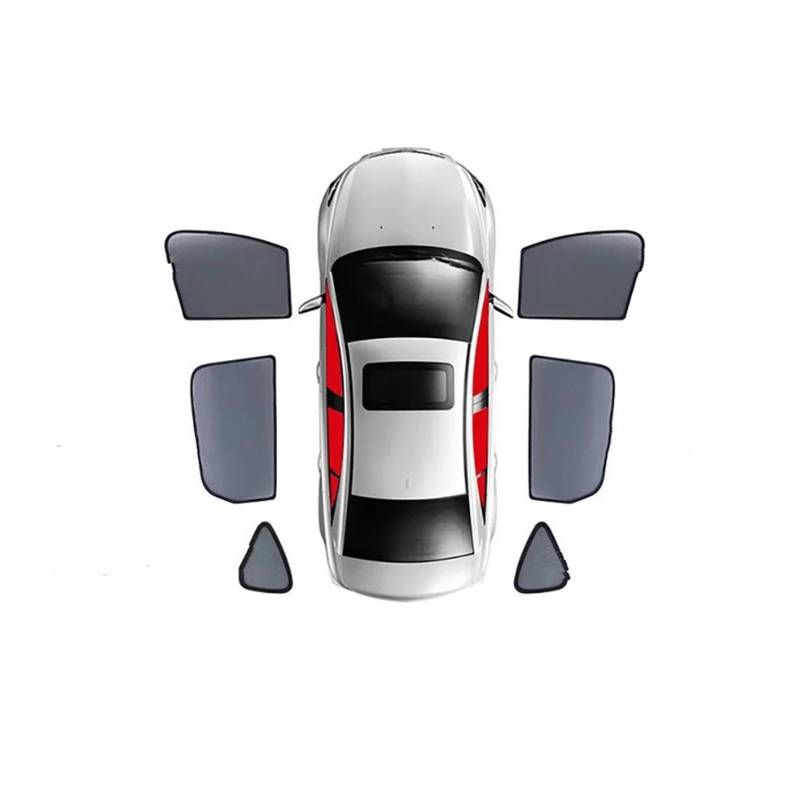 Sonnenblende Auto Magnetische Auto Sonnenschutz Schild Frontscheibe Hinten Seite Baby Fenster Sonnenschutz Für Ford Für Kuga Für Escape 2020 2021 2022 Fenster Sonnenschutz(6PCS) von AJQBRMB