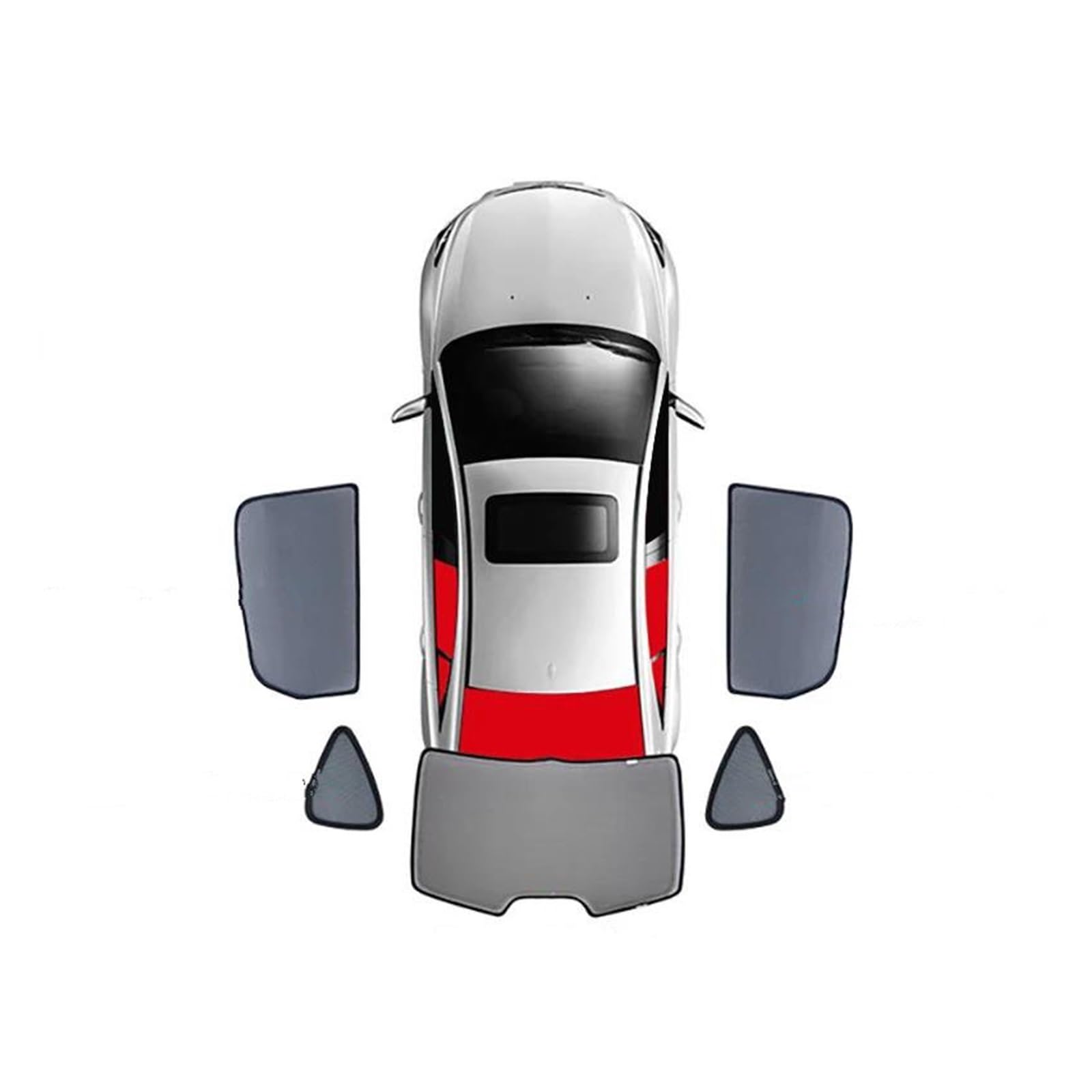 Sonnenblende Auto Magnetische Auto Sonnenschutz Schild Frontscheibe Hinten Seite Fenster Sonnenschutz Für Citroen Für C5 Für AIRCROSS 2018-2022 Fenster Sonnenschutz(5 Rear Train Back) von AJQBRMB