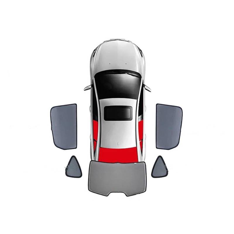 Sonnenblende Auto Magnetische Auto Sonnenschutz Schild Frontscheibe Hinten Seite Fenster Sonnenschutz Für Citroen Für C5 Für AIRCROSS 2018-2022 Fenster Sonnenschutz(5 Rear Train Back) von AJQBRMB
